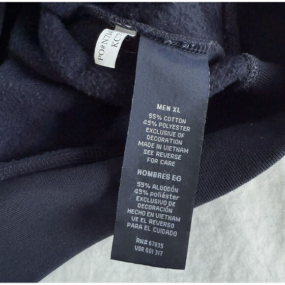 Nautica Sweatshirt 1/4 Zip Men’s XL Blue Windowpane Long Sleeve Pullover - Picture 3 of 4